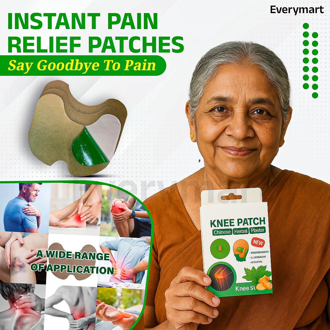 Knee Pain Relief Stickers Natural Pain Relief & Joint Pain Knee Patch (Pack of 10)
