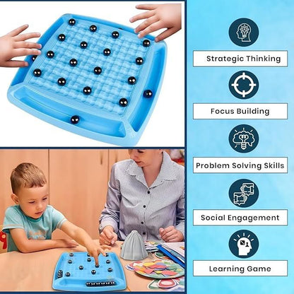 Magnetic Battle Chess Game with 20 Steel Balls ? Strategy Board Game for Family