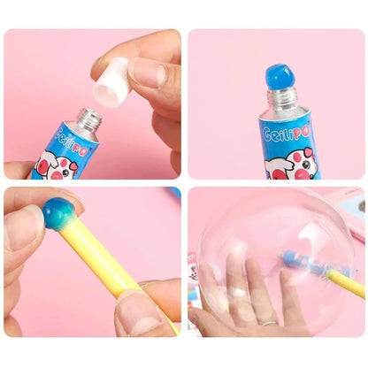 Blow Bubble Balloons Toys (Pack of 3 Tube)