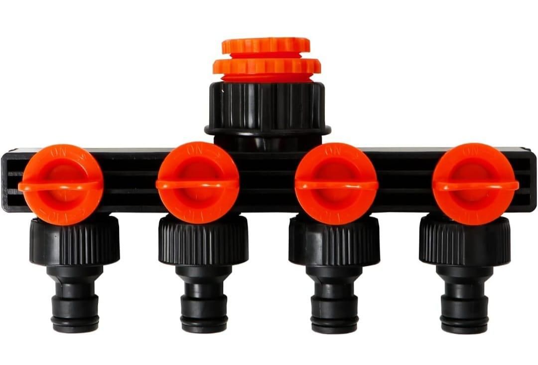 4 Way Water Tap Connector