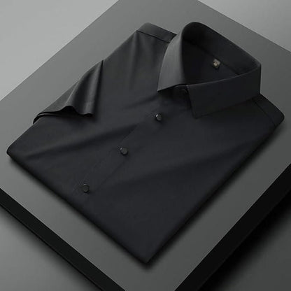 Men's Regular Fit Half Sleeves Solid Satin Formal Shirt