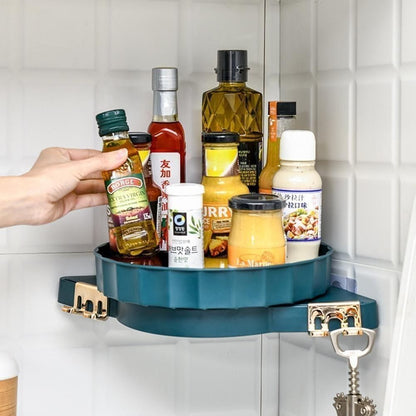 360 Triangular Rotating Corner Shelf