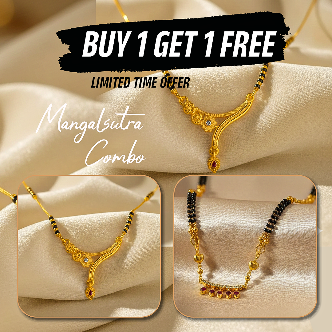 ✨ Elegant Jewelry & Mangalsutra Combo — Perfect Harmony of Tradition & Style ✨