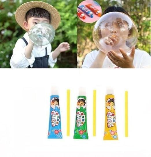 Blow Bubble Balloons Toys (Pack of 3 Tube)