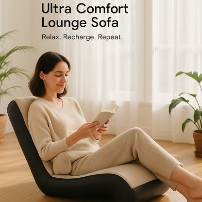 Inflatable Lazy Sofa Chair with Househoid air Pump, Foldαble Lounge Chair with Armrests for Living Room, Bedroom, Office,Travel, Cαmping